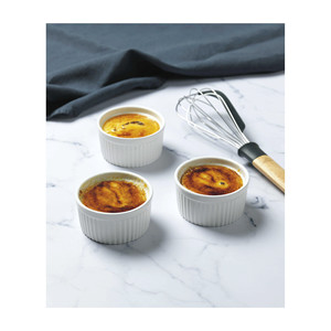 Ensemble de 3 ramequins en céramique blanche pour la cuisson et le service - Product Image 2
