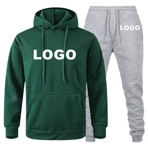 Ensemble de survêtement unisexe bleu imprimé avec logo personnalisé, sweat à capuche en molleton premium, pantalon de jogging ajusté, respirant et à séchage rapide - Product Image 6