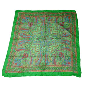 Écharpe en soie longue unie à imprimé cachemire faite à la main pour l'été, accessoire féminin, design de logo personnalisé, impression numérique, élégante - Product Image 3