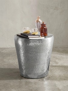 Mesa de Centro Redonda Moderna de Aluminio para el Hogar, 60 cm de Diámetro, Diseño Industrial, Mueble de Metal Hecho a Mano para Sala de Estar - Product Image 4