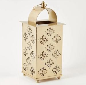 Lanterne en fer de qualité supérieure avec finition dorée pour la décoration de Noël à la maison et au jardin, design élégant fait à la main - Product Image 3