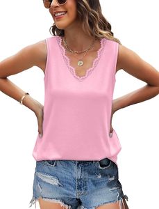 Camiseta sin mangas con cuello en V para mujer, talla grande, informal, de secado rápido, transpirable, ecológica, antipilling y antiencogimiento, Ever Glow Summer - Product Image 5