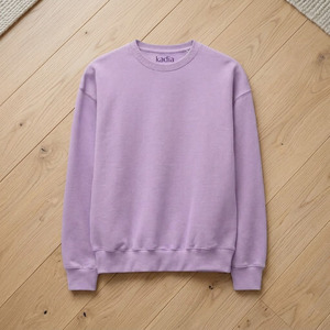 เสื้อสเวตเชิ้ตคอกลมสีดำสำหรับผู้ชาย ผ้าฝ้าย 100% ทรงปกติ สวมใส่สบาย แบบสวมหัว ผ้าถักสำหรับฤดูใบไม้ร่วง สีพื้น แขนยาว - Product Image 6