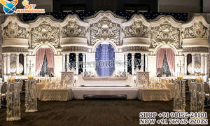 El último escenario de boda de fibra blanca lechosa, escenario de boda Grand Majestic a la venta, escenario de boda de tema romano de lujo, Mandap indio Fiji - Product Image 4