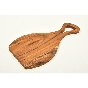 Planche à découper de luxe ronde en marbre blanc et bois d'acacia, design assemblé, plateau de service artisanal pour fromages, viandes et charcuteries - Product Image 5