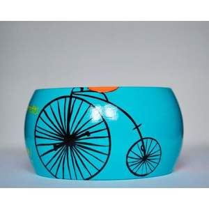 Juego de Brazaletes de Madera Tradicionales Indios Hechos a Mano para Mujer, Pintados Étnicamente, con Cristales, Accesorios de Moda de RR Enterprises - Product Image 2