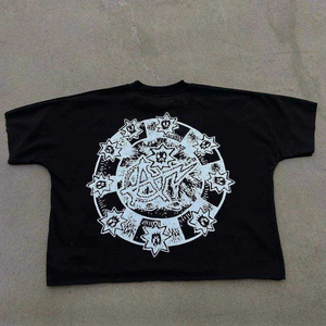 ผู้ผลิตเสื้อผ้าสตรีทแวร์คุณภาพสูงระดับท็อป สำหรับผู้ชาย ผ้าฝ้าย 100%  โลโก้สั่งทำได้ น้ำหนัก 200 กรัม ทรงปกติ ผ้าไม่ยับ - Product Image 6