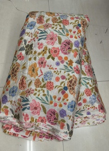 Tela Chinoon de Chifón con Estampado Digital y Bordado, Material de Lujo para Sarees y Vestidos Tradicionales de Mujer, Venta al Por Mayor, 70 GSM - Product Image 3