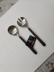 Ensemble de 2 cuillères à salade en bois écologiques de qualité supérieure indienne, outils à salade, compatibles micro-ondes et four, dernier style américain - Product Image 6