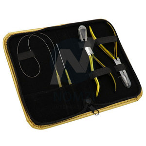 Pince professionnelle en acier inoxydable pour micro-liens, coupe-keratine, outil de sertissage à 3 trous, outil d'enfilage à boucle, peigne de coiffure - Product Image 4