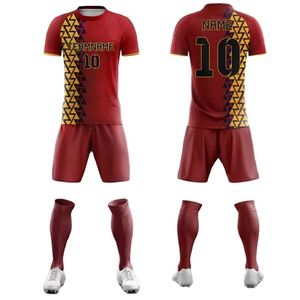 Uniformes de Fútbol para Hombre al por Mayor, Conjuntos de Uniformes de Fútbol con Logotipo Personalizado, Pantalones Cortos de Poliéster/Algodón Transpirables y Ligeros - Product Image 1