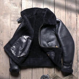 Chaqueta de cuero de vaca para hombre, estilo clásico, ligera, genuina y a la moda, para invierno. - Product Image 3