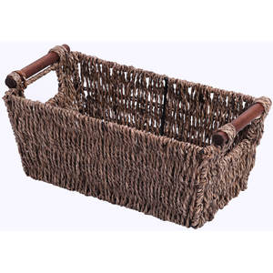 Handcrafted Natural <b>Seagrass</b> Woven <b>Storage</b> <b>Basket</b> Organic Organizer - Product Image 6
