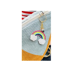 Luxury Handmade Embroidered Beaded <b>Key</b> <b>Ring</b> Charm Custom Eco-Friendly Stainless Steel Fashion <b>Bag</b> Accessory Premium Cute Star - Product Image 4