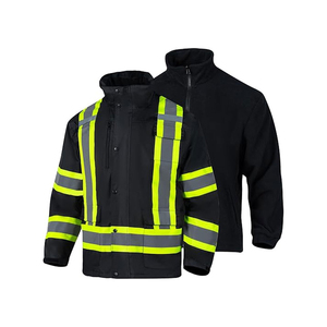 Premium <b>Men</b> Safety <b>Jacket</b> High Visibility <b>Reflective</b> Work Coat for Industrial Construction and Traffic Safety - Product Image 2