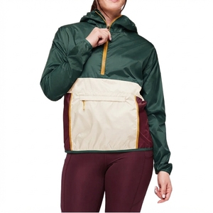 Unisex Hooded <b>Half</b> <b>Zip</b> Pullover Varsity <b>Jacket</b> Custom Brand Name Waterproof Breathable Cotton Filled Outdoor Sports Running - Product Image 1