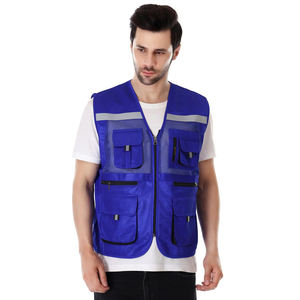 เสื้อกั๊กสำหรับนักสำรวจ 15 ช่อง สีส้มสะท้อนแสง มาตรฐาน ANSI Class 3 ผลิตจากโพลีเอสเตอร์ตาข่าย ปิดด้วยซิป มีห่วงคล้องแบบ D-Ring - Product Image 2