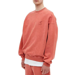 เสื้อสเวตเชิ้ตโอเวอร์ไซส์ทรงหลวมพิมพ์โลโก้ตามสั่งสำหรับผู้ชายแบบซันเฟด - Product Image 2