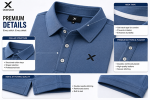 Polo de sport et de golf pour hommes X Sports City, manches courtes, tissu performant, multicolores, respirant, logo personnalisé, vêtements de sport, vente chaude - Product Image 6