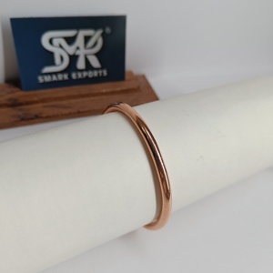 Classic Metal Craft Pure Copper <b>Bangle</b> Plain Smooth Finish Adjustable Open Cuff Bracelet Handmade Minimal Design - Product Image 5