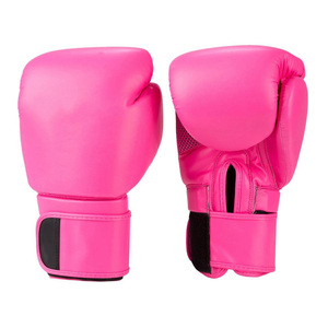 Guantes de Boxeo de Cuero Rosa, Duraderos y Ecológicos, con Cierre de Velcro en la Muñeca, para Entrenamiento y Sparring, Aptos para las Cuatro Estaciones, Acolchados para Combate - Product Image 4