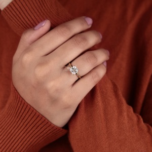 แหวนหมั้นเพชรทรง Asscher ตัวเรือนทอง 14K แหวนเพชรเม็ดเดี่ยวเรียบหรู แหวนเจ้าสาวสไตล์มินิมอล แหวนขอแต่งงานวินเทจ ของขวัญสำหรับเธอ - Product Image 5