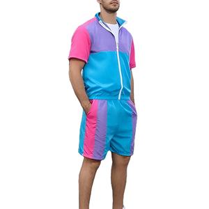 Ensemble de survêtement en nylon coupe-vent de haute qualité pour hommes, court respirant de coupe d'été solide, grande taille 2026 - Product Image 6
