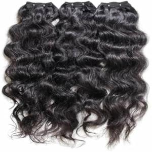 Extensiones de Cabello Humano Ondulado Natural de Templo Indio, Sin Procesar, de un Solo Donante, Cabello Virgen Crudo de Alta Calidad - Product Image 1