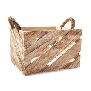 Cesta de madera profesional diseñada para promover una vida ordenada mediante una construcción duradera y beneficios utilitarios duraderos - Product Image 6