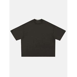 Camiseta Oversize de Cuello Alto Súper Moderna con Hombros Caídos, de Gran Gramaje 400 GSM, Estilo Cropped y Boxy para Hombre - Product Image 2