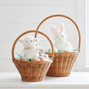 Cestas de mimbre trenzadas a mano, cestas naturales de Pascua con forro, decoración para el hogar. - Product Image 1