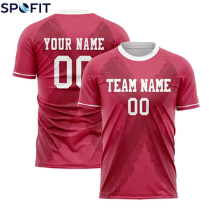 เสื้อฟุตบอลเปล่าแบบเรียบ OEM รับสกรีนโลโก้ เสื้อฟุตบอลขายส่งจำนวนมาก ผ้าโพลีเอสเตอร์ระบายอากาศได้ดี เสื้อฟุตบอลสั่งทำพิเศษ - Product Image 4