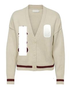Añadir logotipos bordados personalizados en cárdigan con cuello en V Hermandad Suéteres de punto para hombres y mujeres - Product Image 1