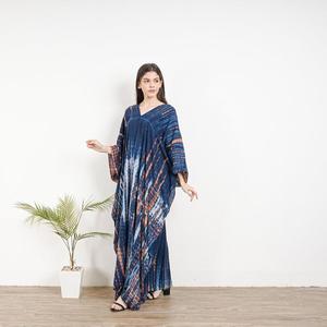 Womens Tie Dye <b>Kaftan</b> <b>Maxi</b> Dress Boho Loose Fit Beach Cover Up Caftan Lounge Wear - Product Image 2