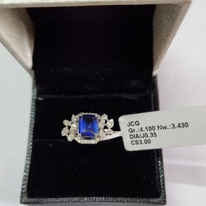 Anillo de Compromiso y Boda Exclusivo para Mujer, Oro de 14K, Diamante Cultivado en Laboratorio de 0.35 Ct, Corte Brillante, Bañado en Rodio, Certificado IGI, Estilo Étnico - Product Image 2