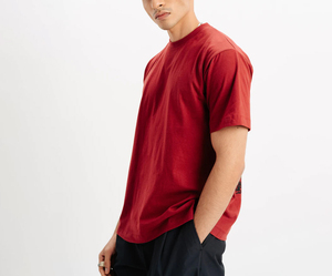 เสื้อยืดคอกลมโอเวอร์ไซส์ผู้ชาย ผ้าฝ้าย 100% พิมพ์ลายโลโก้ เนื้อผ้าเจอร์ซีย์ระบายอากาศดี ไซส์พลัส ผ่านเทคนิคการซักแบบพิเศษ ขายส่ง - Product Image 2