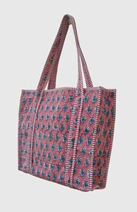 Bolsa de Mano de Algodón con Estampado Floral Rosa, Estilo Bohemio, Abierta, para Mujer, para Todas las Temporadas - Product Image 3