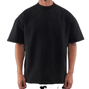 T-shirt formel en coton peigné 230g, 100% coton, broderie personnalisée, col rond, coupe ample, anti-boulochage pour homme – Vente en gros - Product Image 2
