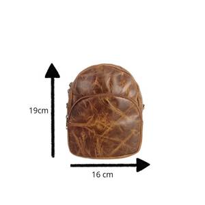 Top Selling Genuine Leather <b>Laptop</b> Mini Backpack Purse Small Real Leather Daypack <b>Women</b> Luxury Travel Rucksack <b>Bag</b> LMBP-0025 - Product Image 2