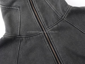 High Quality Custom logo Jumper Hooded Heavy Cotton Balaclava <b>Hoodie</b> Oversize Acid Wash <b>Ninja</b> hoodies - Product Image 2