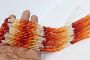 Cuentas Redondas Facetadas de Ópalo de Fuego Natural Mexicano de 4 mm, 13 Pulgadas, Peso Personalizable para la Fabricación de Joyas - Product Image 5