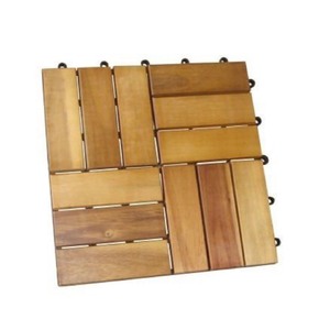 Azulejos de cubierta de madera de acacia de 18mm de alta calidad, acabado mate, sistema de enclavamiento de Instalación rápida, uso exterior moderno personalizado, 1 año - Product Image 5