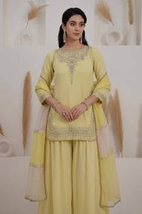 Rivaayat House - Salwar Kameez de Diseño para Mujer, para Fiestas, con Dupatta, de Algodón y Cachemira, Elástico y Sin Arrugas, Estilo Casual - Product Image 2