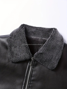 แจ็กเก็ตหนังวัวสำหรับผู้ชายแบบปรับได้เสื้อผ้าแฟชั่นสำหรับฤดูหนาวเนื้อนุ่มแขนยาว - Product Image 5