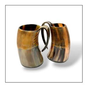 Cuerno para beber hecho a mano, estilo vikingo, muy demandado, para amantes de la cerveza y la cerveza sin gas, disponible a precio de fábrica desde India. - Product Image 3