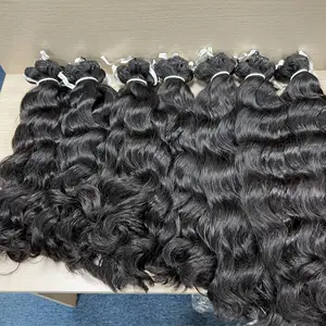 Белади необработанные вьетнамские и камбоджийские волосы для наращивания, натуральные волнистые, оптовая продажа, уток для волос с одним донором, доступный в 36 дюймов