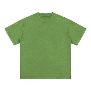 Camiseta de Hombre de Algodón Tejido con Efecto Desgastado Vintage, Lavado Ácido, Corte Regular, Serigrafía, Logotipo Personalizado, Ecológica - Product Image 5