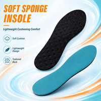 Semelles intérieures en éponge souple pleine longueur pour hommes et femmes, inserts de chaussures amortissants pour chaussures de sport et décontractées