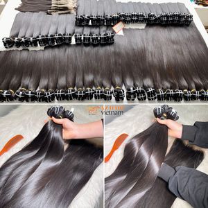 Usine haut de gamme prête à expédier des extensions de cheveux vierges trame complète Style vague droite vrais paquets de cheveux vietnamiens bruts - Product Image 6