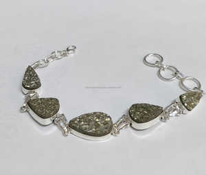 Bracelet unisexe tendance en alliage de pyrite et pierres naturelles, qualité supérieure, style bohème, taille unique, vente en gros, best-seller - Product Image 5